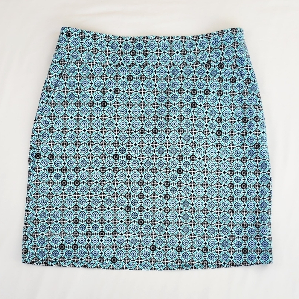 Talbots Geometric Print Mini Skirt